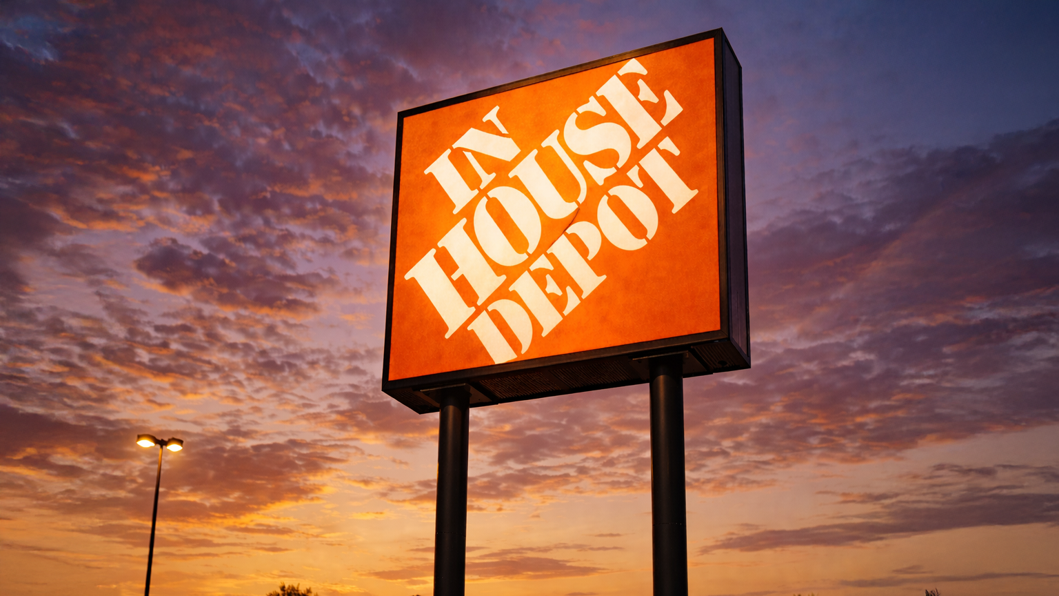 Home Depot Sign with the text saying "In House Depot"